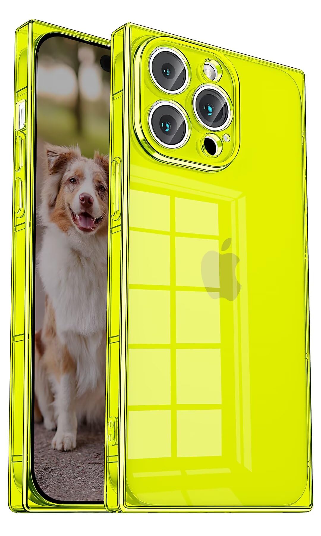 Tzomsze For Iphone 14 Pro Max Case Square,Clear Cute Cases With Full Camera Protection & Reinforced Corners Tpu Cushion,Slim Sil